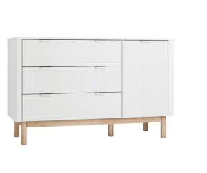 Kumode ar 3 atvilktnēm un 1 durvīm (Stripe kolekcija)